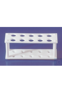 PTFE test tube rack, diameter hole x height, 8 x 45, holes 27 PTFE test tube rack, diameter hole...